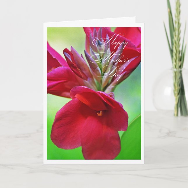 Hermosa tarjeta del día de la madre floral (Anverso)
