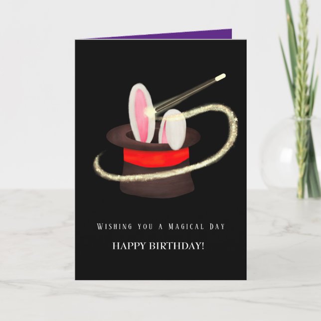 HERMOSA Tarjeta MÁGICA DE CUMPLEAÑOS (Anverso)