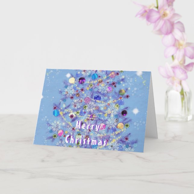 Hermosa tarjeta navideña para navidad (Orquídea)