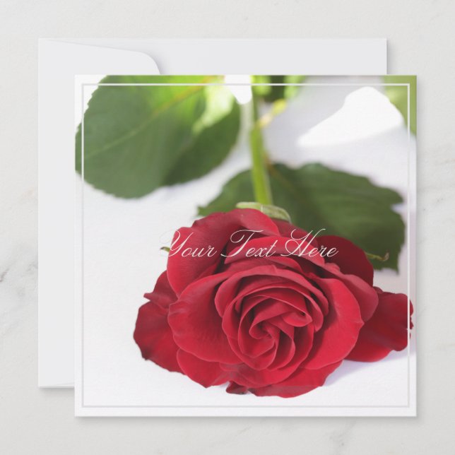 Hermosa tarjeta plana de texto rosa roja (Anverso)