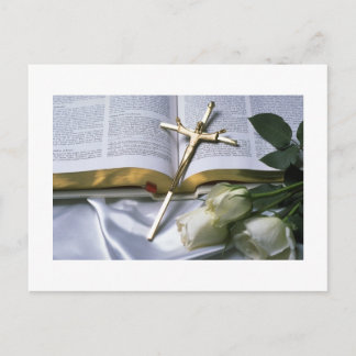 Hermosa tarjeta postal de la Biblia Cristiana