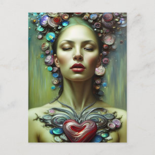 Hermosa tarjeta postal de San Valentín de la diosa