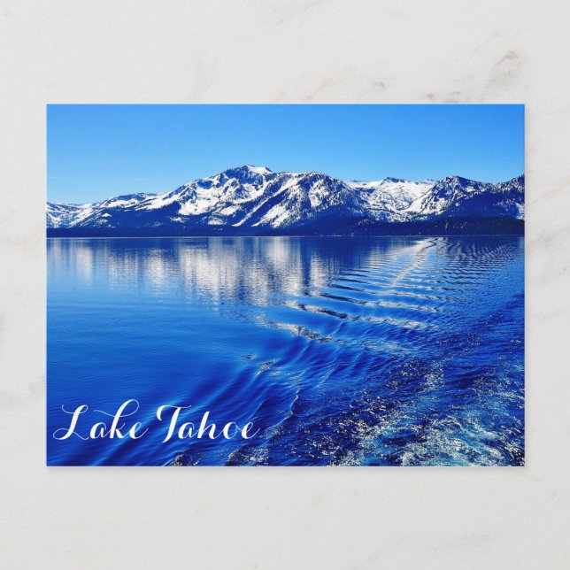 HERMOSA TARJETA POSTAL DEL LAGO TAHOE (Anverso)