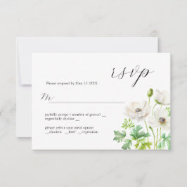 Hermosa tarjeta RSVP de diseño de Boda refinado de