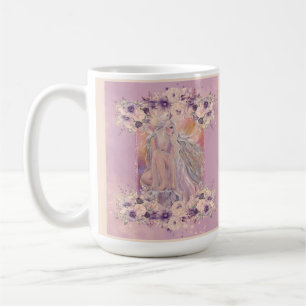 Hermosa taza de café Angel Sunrise por Renee
