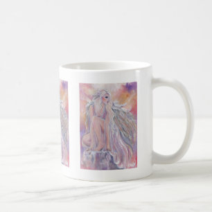 Hermosa taza de café Angel Sunrise por Renee