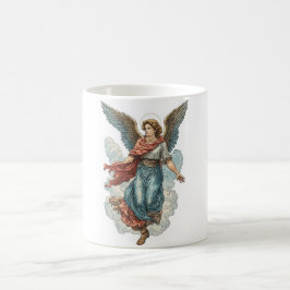 Hermosa taza de café cristiana Ángel