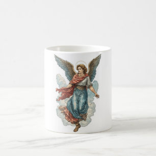 Hermosa taza de café cristiana Ángel