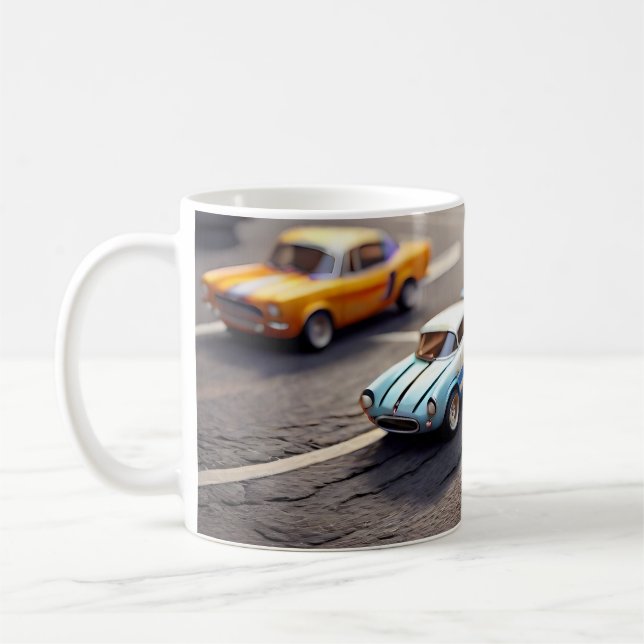 Hermosa taza de café de auto lindo vagón de niño (Izquierda)