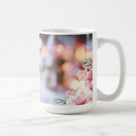 Hermosa Taza de Café Floral Rosa