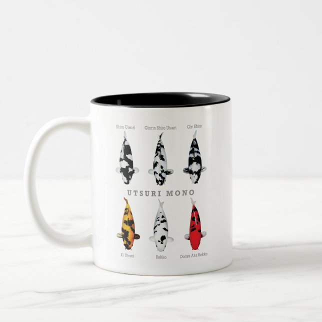 Hermosa taza de pescado Koi - Regalo elegante y ún (Izquierda)