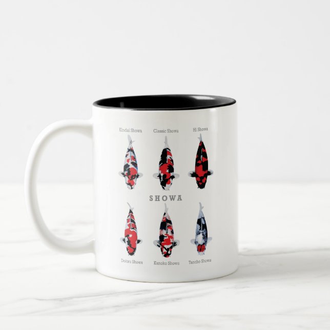 Hermosa taza de pescado Koi - Regalo elegante y ún (Izquierda)