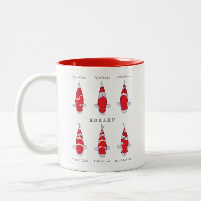 Hermosa taza de pescado Koi - Regalo elegante y ún (Izquierda)