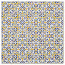 💙 💛 Hermosa tela de Azulejos