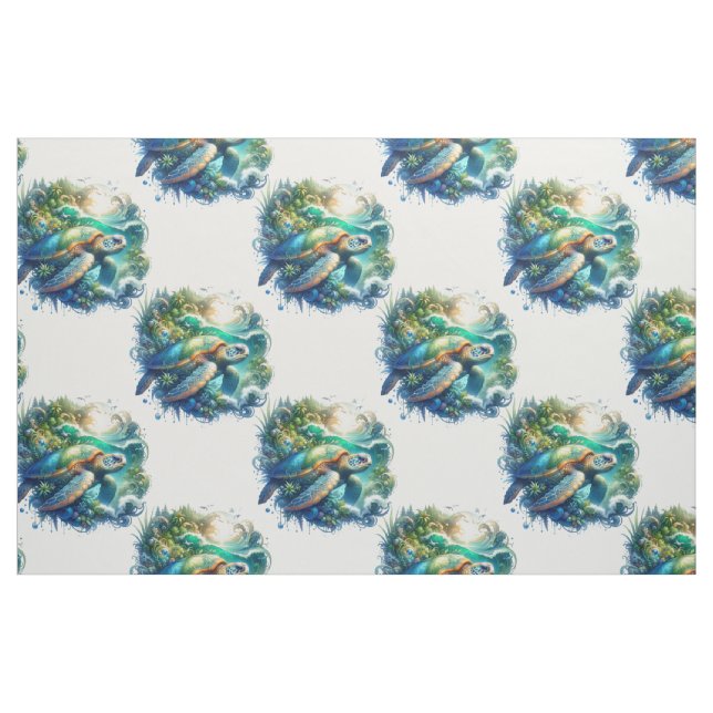 Hermosa tela de tortuga marina ("Cuarto gordo" (fat quarter))