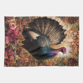 Hermosa toalla de cocina de diseño floral turca