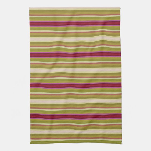 Hermosa toalla de mano de raya pequeña (Vertical)