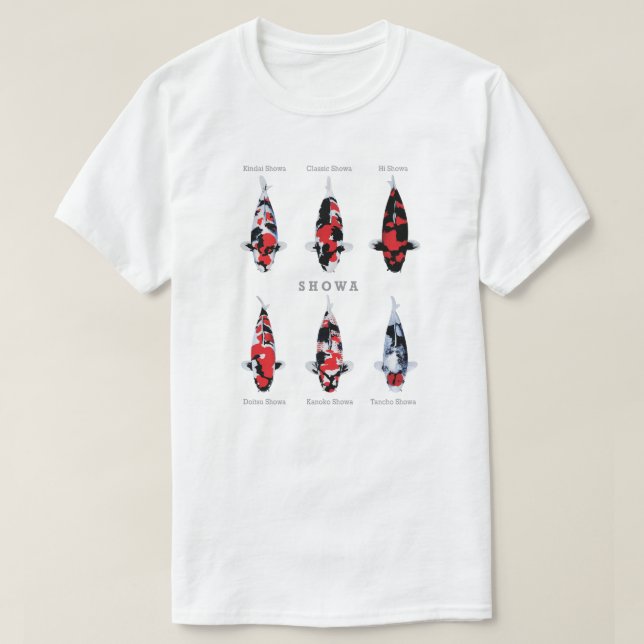 Hermosa variedad con camiseta de Koi Fish (Diseño del anverso)