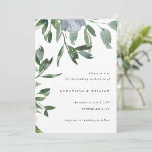 Hermosa vegetación y Boda floral azul y turbio