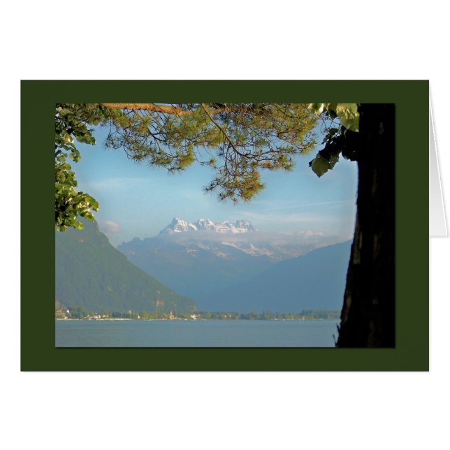 Hermosa vista de montaña de los Alpes suizos (Anverso (Horizontal))