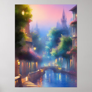 Hermosa vista nocturna en Mote View, arte digital