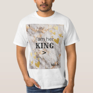 Hermosa y dulce camiseta KING-QUEEN