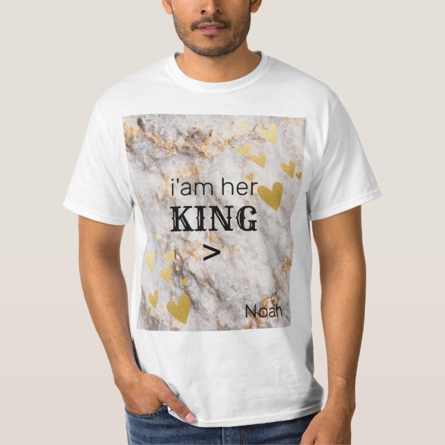 Hermosa y dulce camiseta KING-QUEEN (Anverso)
