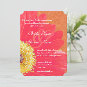 Hermosa y elegante invitación a la boda de Gerber