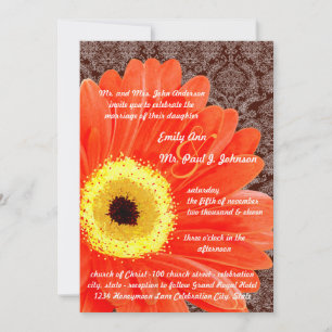 Hermosa y elegante invitación a la boda de Gerber