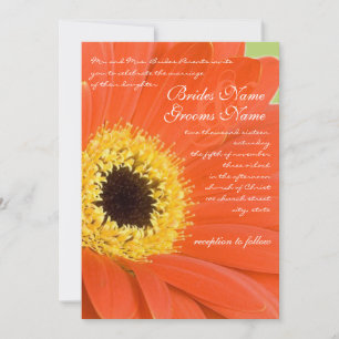 Hermosa y elegante invitación a la boda de Gerber
