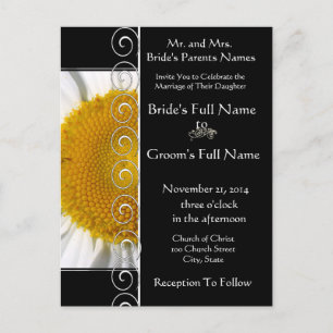 Hermosa y elegante invitación a la boda de la mare
