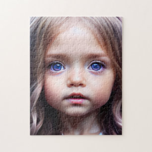 HERMOSA Y GRANDE OJOS PEQUEÑA ARTE JIGSAW PUZZLE