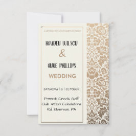 Hermosa y polvorienta invitación a la boda
