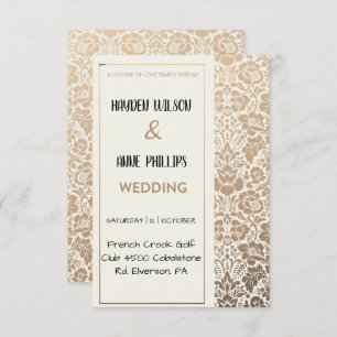 Hermosa y polvorienta invitación a la boda