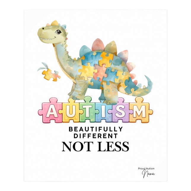 Hermosamente diferentes no menos | Póster de autis (Beautifully different not less Autism poster)