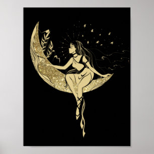 Hermosas estrellas de la luna mujeres arte deco il