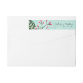 Hermosas etiquetas de Boda de flores / Aqua