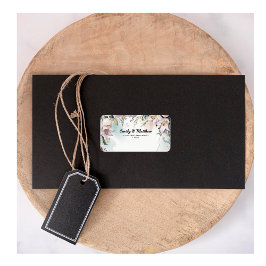 Hermosas etiquetas de dirección de Bouquet floral