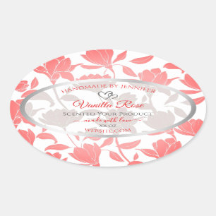 Hermosas etiquetas de productos con motivos floral
