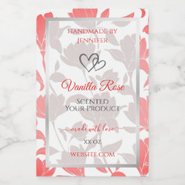 Hermosas etiquetas de productos con motivos floral