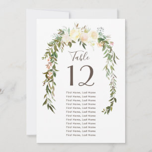 Hermosas Florals   Tarjetas individuales de tabla 