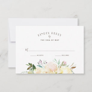 Hermosas Florals   Watercolor Wedding RSVP