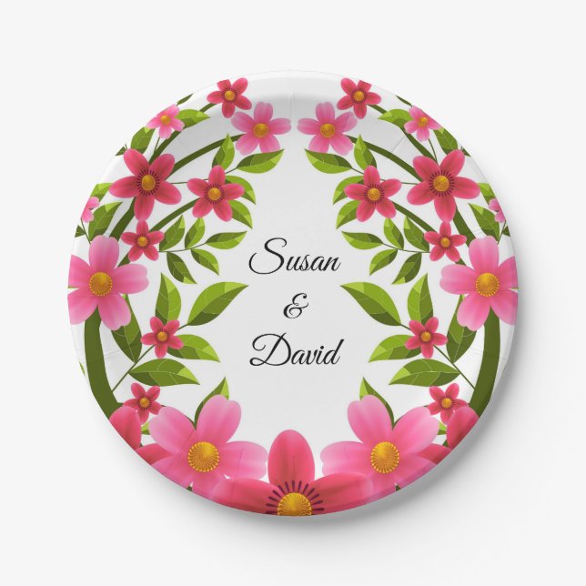 Hermosas Flores 1 Boda_GC - Platos de Papel (Anverso)