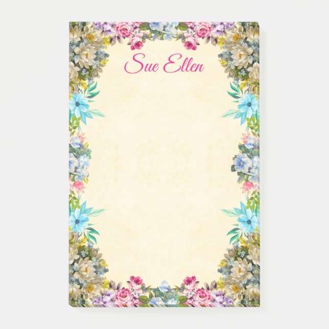 Hermosas Flores 527 Notas Post-It (Anverso)