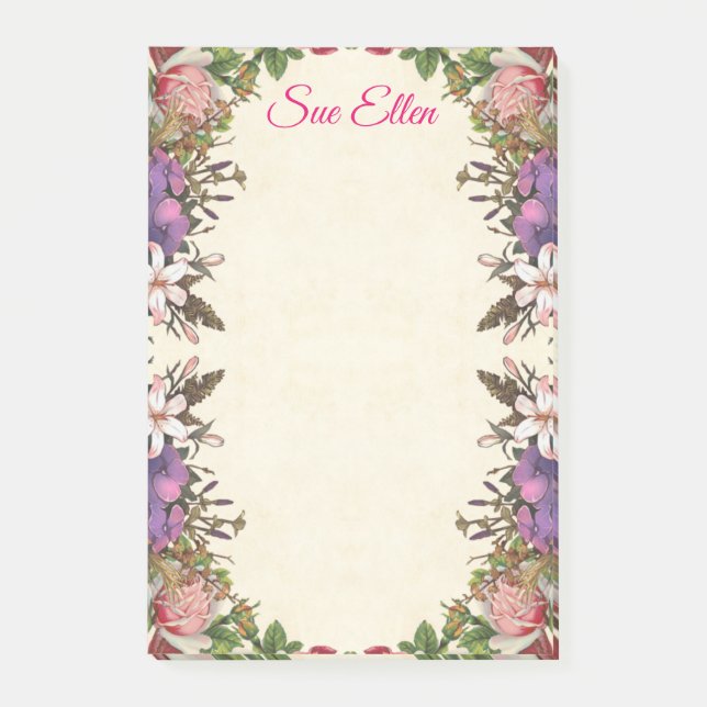 Hermosas Flores 987 Notas Post-It (Anverso)