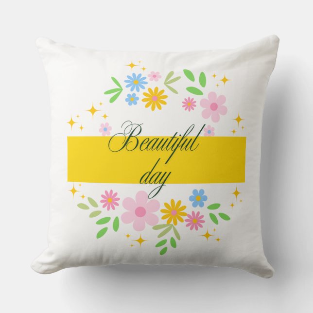 Hermosas flores Almohada (Anverso)