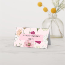 Hermosas flores de campo Boda tarjetas de plaza