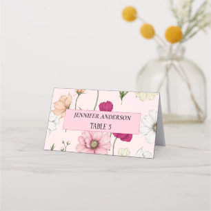 Hermosas flores de campo Boda tarjetas de plaza