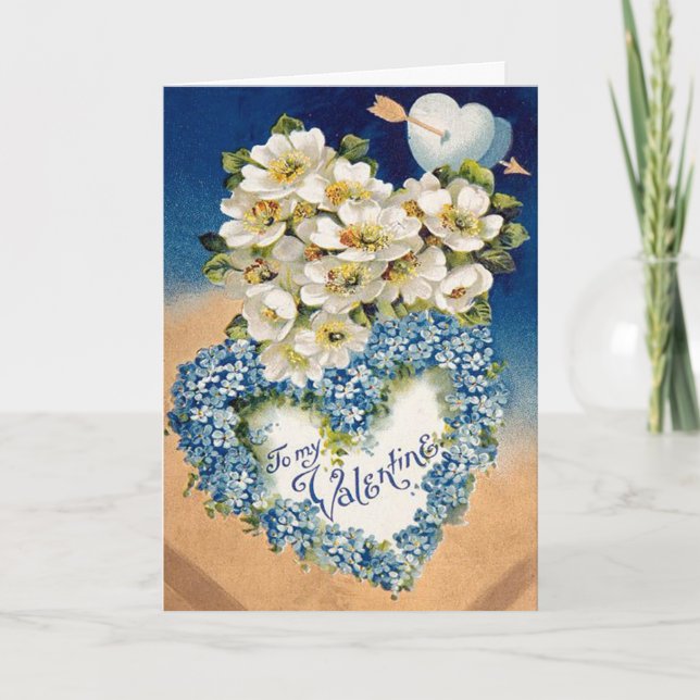 Hermosas flores de época aprecian la tarjeta de Sa (Anverso)