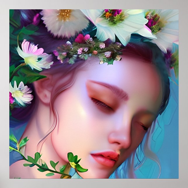 Hermosas flores de hada en el arte de fantasía del (Frente)